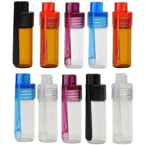 Unbranded 10 Pcs Glass Bottles with Spoon, Portable Condiment Containers, Small Seasoning Unbranded 10 Pcs Glass Bottles with Spoon, Portable Condiment Containers, Small Seasoning