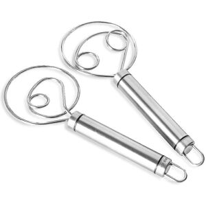 Unbranded Danish Dough Whisk, Set of 2 Premium Stainless Steel Dutch Whisks, Large Hand Mi Unbranded Danish Dough Whisk, Set of 2 Premium Stainless Steel Dutch Whisks, Large Hand Mi