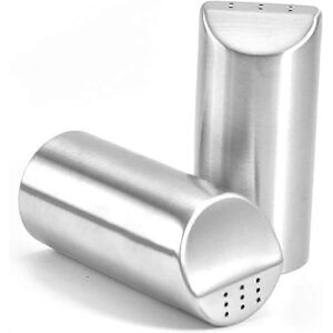 Unbranded Pack Stainless Steel Salt and Pepper Shakers with Tap Holes Kitchen Storage Bott Unbranded Pack Stainless Steel Salt and Pepper Shakers with Tap Holes Kitchen Storage Bott