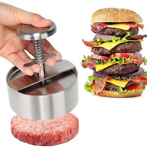 Unbranded Stainless Steel Manual Hamburger Press Adjustable Burger Press for Ground Steak Unbranded Stainless Steel Manual Hamburger Press Adjustable Burger Press for Ground Steak