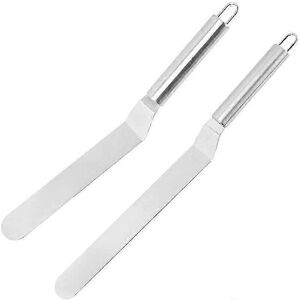 Unbranded Pastry Spatula, Cake Spatula, Cake Spatula, Set of 2 Stainless Steel Angled Cake Unbranded Pastry Spatula, Cake Spatula, Cake Spatula, Set of 2 Stainless Steel Angled Cake