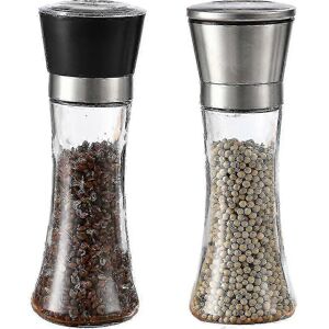 Unbranded Set of 2 Premium Stainless Steel Salt and Pepper Grinders - Adjustable Ceramic S Unbranded Set of 2 Premium Stainless Steel Salt and Pepper Grinders - Adjustable Ceramic S