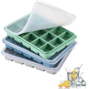 Unbranded Pack Silicone Ice Cube Trays with Leak-Proof Lid, 45 Ice Cubes, Easy Release, Re Unbranded Pack Silicone Ice Cube Trays with Leak-Proof Lid, 45 Ice Cubes, Easy Release, Re