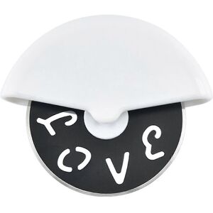 Unbranded (White) ZHOUBA Stainless Steel Round Pizza Cutter with Lid and Pizza Wheel Unbranded (White) ZHOUBA Stainless Steel Round Pizza Cutter with Lid and Pizza Wheel