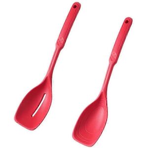 Unbranded Silicone Cooking Spoon, Non-Stick Slotted and Solid Spoon Set with Deep Bowl and Unbranded Silicone Cooking Spoon, Non-Stick Slotted and Solid Spoon Set with Deep Bowl and