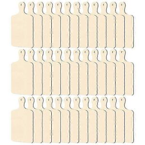Unbranded Set of 36 Mini Wooden Cutting Boards with Handle, Unfinished Wood, for Artisan C Unbranded Set of 36 Mini Wooden Cutting Boards with Handle, Unfinished Wood, for Artisan C