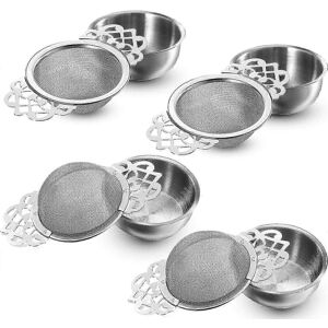 Unbranded Tea Strainers with Draining Bowls, Mesh Tea Infuser, Stainless Steel Loose Leaf Unbranded Tea Strainers with Draining Bowls, Mesh Tea Infuser, Stainless Steel Loose Leaf