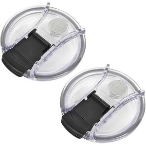 Unbranded (2pcs - Black) Cup Lid with Straw Hole Transparent Good Sealing Splash Proof Cup Unbranded (2pcs - Black) Cup Lid with Straw Hole Transparent Good Sealing Splash Proof Cup