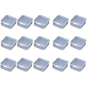 Unbranded Clear Plastic Square Storage Box with Lid (6.4 x 6.4 cm), 15 Pieces (d-b2) Unbranded Clear Plastic Square Storage Box with Lid (6.4 x 6.4 cm), 15 Pieces (d-b2)