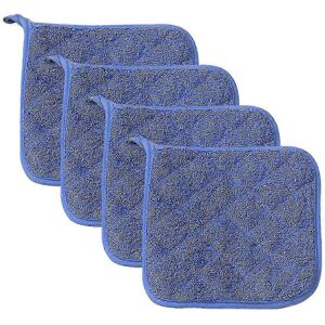 Unbranded (Blue) Set of 4 Oven Mitts and Pot Holders, Microwave Safe, BBQ Gloves, 18 x 18 Unbranded (Blue) Set of 4 Oven Mitts and Pot Holders, Microwave Safe, BBQ Gloves, 18 x 18
