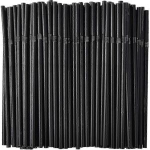 Unbranded Black Plastic Disposable Flexible Straws, 6mm, 100 Pieces. Unbranded Black Plastic Disposable Flexible Straws, 6mm, 100 Pieces.