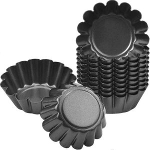 Unbranded Carbon Steel Tartlet Molds, 12 Pieces, Reusable, Non-Stick, for Tartlets, Muffin Unbranded Carbon Steel Tartlet Molds, 12 Pieces, Reusable, Non-Stick, for Tartlets, Muffin