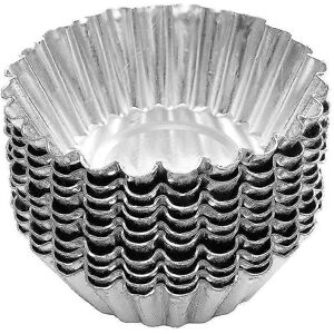 Unbranded 50 Pcs Aluminum Egg Tart Mold Lined Cupcake Cake Cookie Baking Pan Unbranded 50 Pcs Aluminum Egg Tart Mold Lined Cupcake Cake Cookie Baking Pan