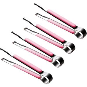 Unbranded Stainless Steel Kitchen Tongs (Pink), Serving Tongs for Kitchen, Metal Food Tong Unbranded Stainless Steel Kitchen Tongs (Pink), Serving Tongs for Kitchen, Metal Food Tong