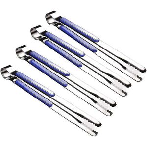Unbranded Stainless Steel Kitchen Tongs (Dark Blue), Serving Tongs for Kitchen, Metal Food Unbranded Stainless Steel Kitchen Tongs (Dark Blue), Serving Tongs for Kitchen, Metal Food