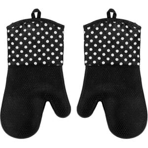Unbranded Silicone Heat Resistant Non-Slip Oven Mitts Set of 2 (Black) Unbranded Silicone Heat Resistant Non-Slip Oven Mitts Set of 2 (Black)