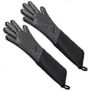 Unbranded Extra Long Silicone Oven Mitts, Heat Resistant, Non-Slip, Cotton Quilted, for Gr Unbranded Extra Long Silicone Oven Mitts, Heat Resistant, Non-Slip, Cotton Quilted, for Gr