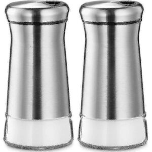 Unbranded Salt and Pepper Shakers - Black and Silver Spice Dispenser with Pouring Holes - Unbranded Salt and Pepper Shakers - Black and Silver Spice Dispenser with Pouring Holes -