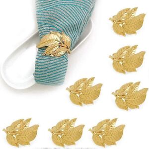 Unbranded Elegant antique gold napkin rings, unique leaf design table decoration, reusable Unbranded Elegant antique gold napkin rings, unique leaf design table decoration, reusable