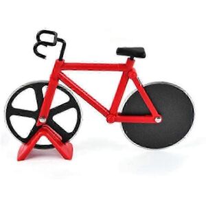 Unbranded Red Bicycle Pizza Cutter with Display Stand, Non-Stick Kitchen Utensil - WEI KE Unbranded Red Bicycle Pizza Cutter with Display Stand, Non-Stick Kitchen Utensil - WEI KE