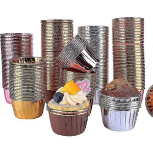 Unbranded 200pcs Aluminum Foil Cupcake Liners for Weddings and Parties (Gold) Unbranded 200pcs Aluminum Foil Cupcake Liners for Weddings and Parties (Gold)