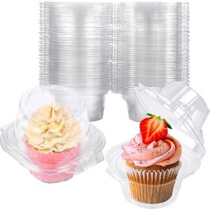 Unbranded 50 Pack Individual Plastic Cupcake Boxes, Deep Dome Stackable Cupcake Holders Unbranded 50 Pack Individual Plastic Cupcake Boxes, Deep Dome Stackable Cupcake Holders