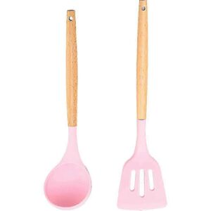 Unbranded (girl powder - girl powder) 2-Piece Kitchen Utensil Set, Easy to Clean Wooden Co Unbranded (girl powder - girl powder) 2-Piece Kitchen Utensil Set, Easy to Clean Wooden Co