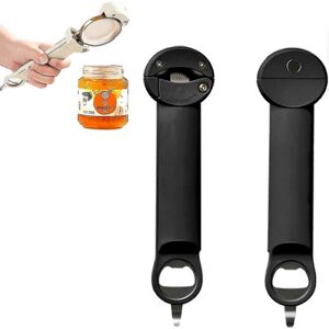 Unbranded (One Size - Black) Multi-function Retractable Bottle Opener, Jar Opener, Kitchen Unbranded (One Size - Black) Multi-function Retractable Bottle Opener, Jar Opener, Kitchen