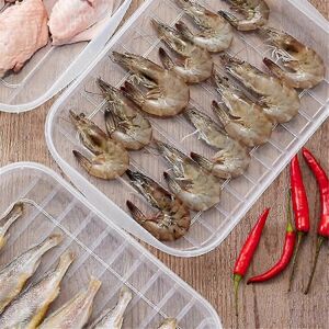 Unbranded Set of 6 airtight containers for storing bacon, meat and cheese, with lids Unbranded Set of 6 airtight containers for storing bacon, meat and cheese, with lids