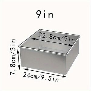 Unbranded Qi Feng 1pc 4/5/6/8/9/10inch Aluminum Alloy Square Cake Pan with Anodized Bottom Unbranded Qi Feng 1pc 4/5/6/8/9/10inch Aluminum Alloy Square Cake Pan with Anodized Bottom