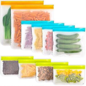 Unbranded Set of 8 reusable silicone food bags for fruits and vegetables Unbranded Set of 8 reusable silicone food bags for fruits and vegetables