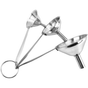 Unbranded Zhouba 3 Pcs Stainless Steel Filter Funnel Wide Mouth Kitchen Utensils Unbranded Zhouba 3 Pcs Stainless Steel Filter Funnel Wide Mouth Kitchen Utensils