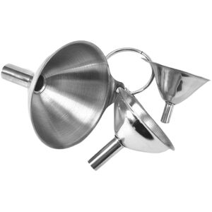 Unbranded Zhouba 3 Pcs Stainless Steel Filter Funnel Wide Mouth Kitchen Utensils Unbranded Zhouba 3 Pcs Stainless Steel Filter Funnel Wide Mouth Kitchen Utensils