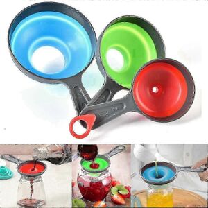 Unbranded Food Grade Silicone Collapsible Funnel Set for Mason Jars and Jams Unbranded Food Grade Silicone Collapsible Funnel Set for Mason Jars and Jams