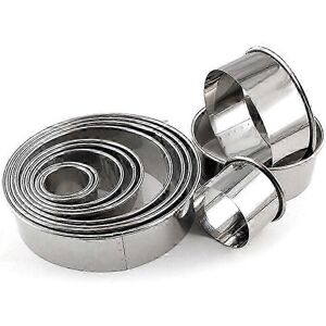 Unbranded 12 Pcs Stainless Steel Round Cake Mold Mousse Baking Mold Kitchen Tools Pizza Ba Unbranded 12 Pcs Stainless Steel Round Cake Mold Mousse Baking Mold Kitchen Tools Pizza Ba