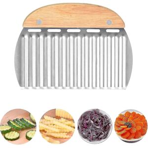 Unbranded Stainless Steel Wavy Potato Cutter, Wavy Knife for Potatoes, French Fries and Fr Unbranded Stainless Steel Wavy Potato Cutter, Wavy Knife for Potatoes, French Fries and Fr
