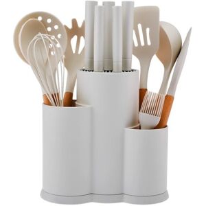 Karaca Burby 14 Piece Knife Block Set, Cream Karaca Burby 14 Piece Knife Block Set, Cream