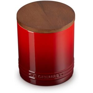 Le Creuset Signature Salt Cellar and Storage Canister with Wood Lid 1.2 qt. Ceri Le Creuset Signature Salt Cellar and Storage Canister with Wood Lid 1.2 qt. Ceri