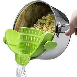 Unbranded (Green) Pot and Pasta Strainer - Adjustable Clip-on Silicone Colander for Pots, Unbranded (Green) Pot and Pasta Strainer - Adjustable Clip-on Silicone Colander for Pots,