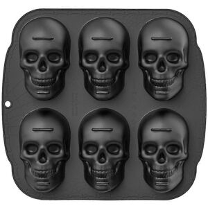 Unbranded Cavity Halloween Skull 3D Silicone Cake Mold Black Unbranded Cavity Halloween Skull 3D Silicone Cake Mold Black