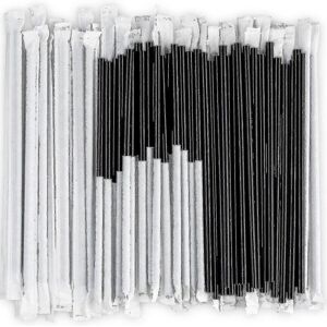 Unbranded (100-BLACK) 2024 Individually Wrapped Clear Plastic Straws, 1000 Pack Unbranded (100-BLACK) 2024 Individually Wrapped Clear Plastic Straws, 1000 Pack