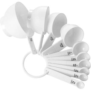 Unbranded Zekai 10 Piece Measuring Spoons and Scoop Set (White) Unbranded Zekai 10 Piece Measuring Spoons and Scoop Set (White)
