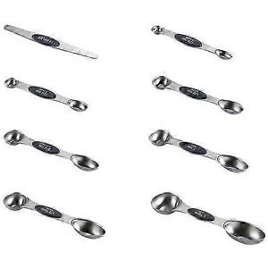 Unbranded in 1 Magnetic Measuring Spoon Set Stainless Steel Double Ended Measuring Spoons Unbranded in 1 Magnetic Measuring Spoon Set Stainless Steel Double Ended Measuring Spoons