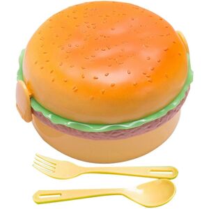 Unbranded Round Bento Box, Cartoon Hamburger Tableware, Kids School Lunch Container Unbranded Round Bento Box, Cartoon Hamburger Tableware, Kids School Lunch Container
