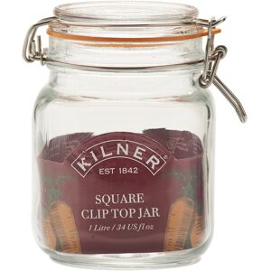 Kilner Square Swing Top Glass Jar 1L Kilner Square Swing Top Glass Jar 1L