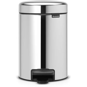 Brabantia NewIcon Pedal Bin 3 L (Brilliant Steel) Soft-Closure Bathroom Rubbish Brabantia NewIcon Pedal Bin 3 L (Brilliant Steel) Soft-Closure Bathroom Rubbish