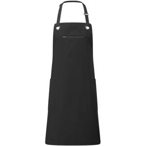 Premier Unisex Adult Apron - Sustainable Contrast Stitching - Black/Charcoal Premier Unisex Adult Apron - Sustainable Contrast Stitching - Black/Charcoal