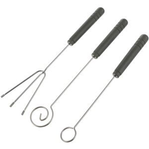 Artibetter 3Pcs Stainless Steel Dipping Forks Grey Plastic Handle Baking Tools Artibetter 3Pcs Stainless Steel Dipping Forks Grey Plastic Handle Baking Tools