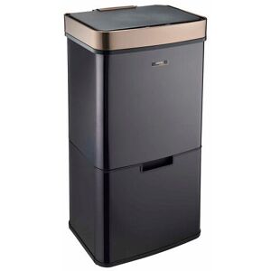 Cooks Professional 75L Sensor Recycling Bin with Food Caddy Black / Copper Cooks Professional 75L Sensor Recycling Bin with Food Caddy Black / Copper