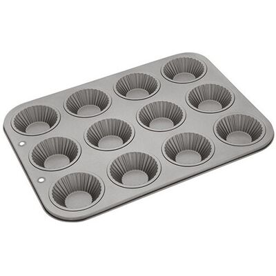 Judge Bakeware 12 Cup Fluted Bun Tin Judge Bakeware 12 Cup Fluted Bun Tin